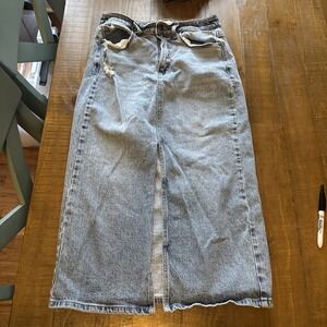 Cello Denim Jean Skirt Women's Size M Slit Front